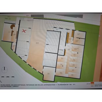 Grundriss TG, Keller Nr. 2